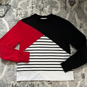 Être Cécile Striped Crewneck Sweatshirt